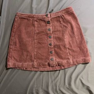 Pink Corduroy mini skirt